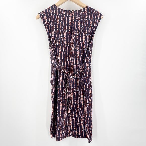 H BY HALSTON Dress Size Extra Small Linen Blend Wrap Sash Tie Waist Sleeveless - Picture 4 of 15